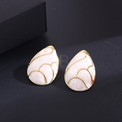 201 Stainless Steel Enamel Stud Earrings FS-WGE915E-01-1