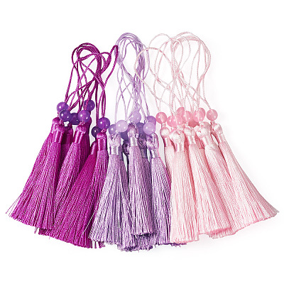24Pcs 3 Colors Polyester Tassel Decorations OCOR-TADJ0007-01D-1