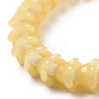 Opaque Glass Beads Strands LAMP-H061-01A-03-1