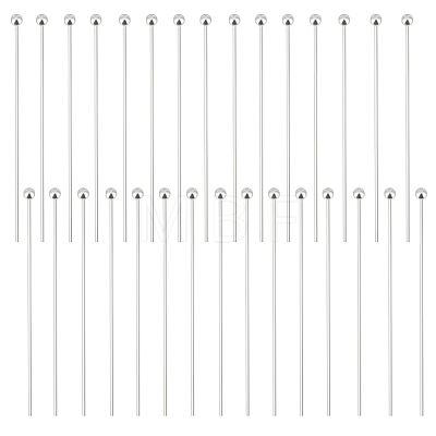 30Pcs 925 Sterling Silver Ball Head Pins STER-BBC0005-96B-1