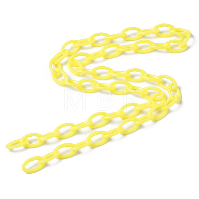 Handmade Opaque Acrylic Cable Chains KY-N014-001K-1