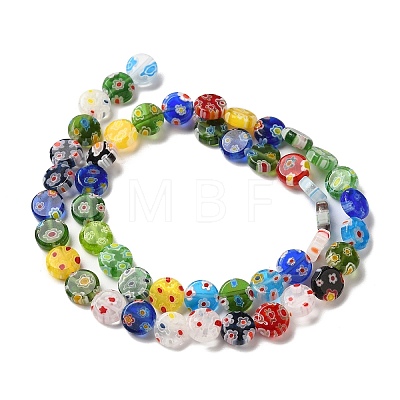 Handmade Millefiori Glass Heart Bead Strands LK-U001-02-1