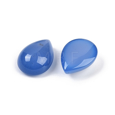 Natural Blue Agate(Dyed & Heated) Cabochons G-H094-01B-02-1