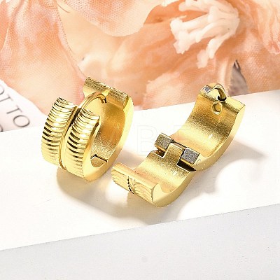 304 Stainless Steel Hoop Earrings for Women EJEW-C096-49G-1