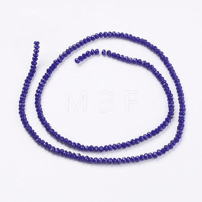 Opaque Solid Color Glass Bead Strands GLAA-F076-A03-1