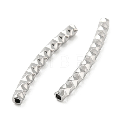 Non-Tarnish 304 Stainless Steel Tube Beads STAS-B047-29B-P-1