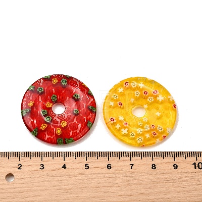 Handmade Millefiori Glass Beads LAMP-A155-01D-1
