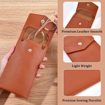 1Pc Rectangle PU Leather Eyeglass Cases AJEW-CN0007-01C-1