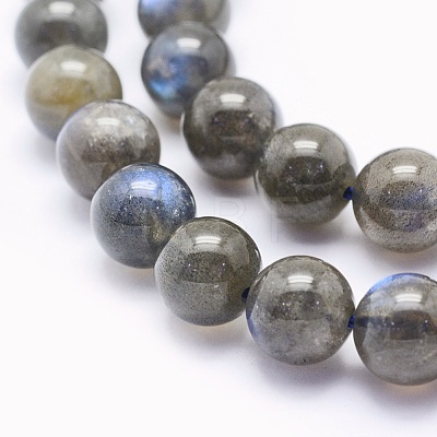 Natural Labradorite Beads Strands G-O166-08-8mm-1