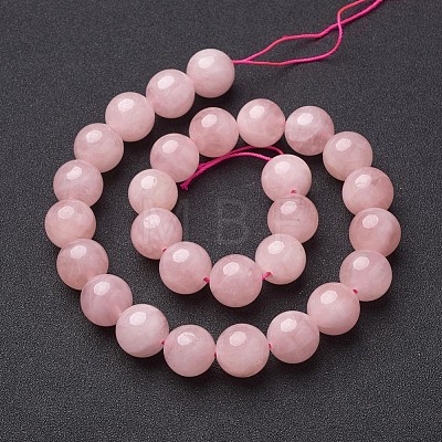 Natural Rose Quartz Beads Strands X-GSR14mmC034-1