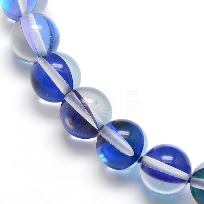 Synthetic Moonstone Beads Strands G-F143-10mm-06-1