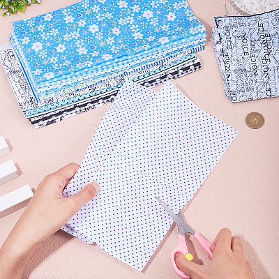 28Pcs 14 Styles Cotton Fabric DIY-TA0014-80B-1