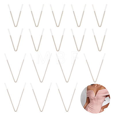 20Pcs 2 Style V Shape 201 Stainless Steel Bra Underwire FIND-BC0004-13-1