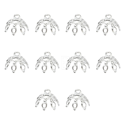 20Pcs Brass Bead Cap Pendant Bails KK-YW0003-45S-1