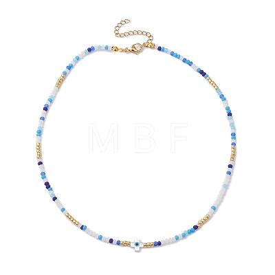 Glass Beaded Necklaces NJEW-JN04896-1