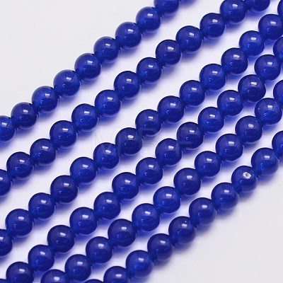 Natural & Dyed Malaysia Jade Bead Strands G-A146-4mm-A22-1