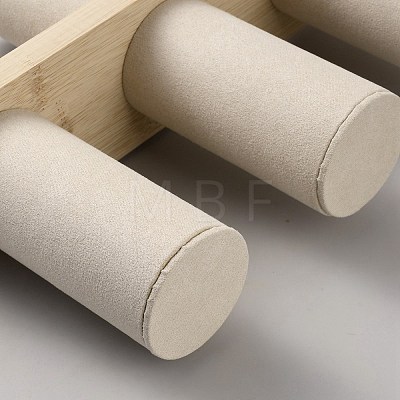 3-Tier Velvet T Bar Bracelet Holder Stands BDIS-WH0014-09-1