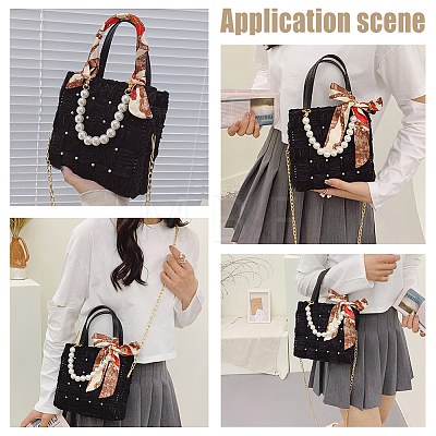 DIY Ribbon Knitting Women's Handbag Kits DIY-WH0453-08C-1