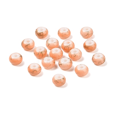 Opaque Spray Painted Glass Beads X1-GLAA-G118-01L-1