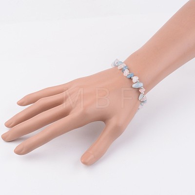 Gemstone Stretch Bracelets X-BJEW-JB02414-05-1