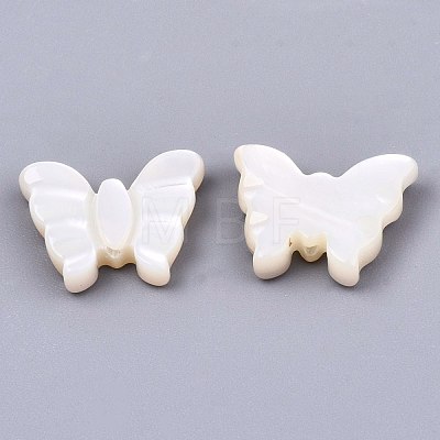 Natural White Shell Mother of Pearl Shell Beads SSHEL-N032-09-1