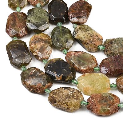 Natural Green Garnet Beads Strands G-B125-P24-01-1