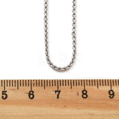 Brass Rolo Chains Necklaces for Women NJEW-D302-22P-1