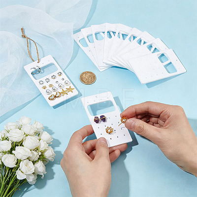 Acrylic Stud Earring Organizer Display Cards CDIS-WH0020-40B-01-1