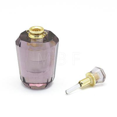 Faceted Synthetic Amethyst Openable Perfume Bottle Pendants G-E556-05A-1