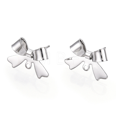 Brass Stud Earring Findings X-KK-S360-174P-1