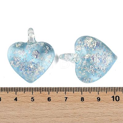 Lampwork Pendants FOIL-K003-02E-1