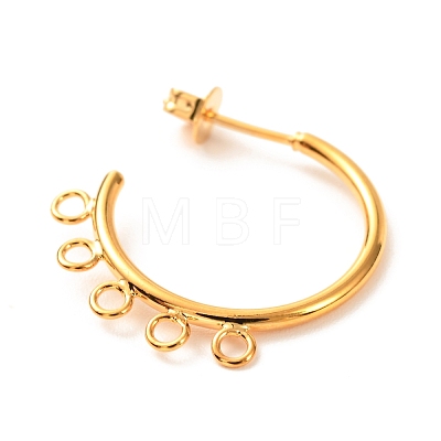 Brass Stud Earring Findings KK-F824-001G-1