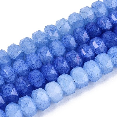 Imitation Jade Crackle Glass Beads Strands GLAA-N068-01A-A02-1