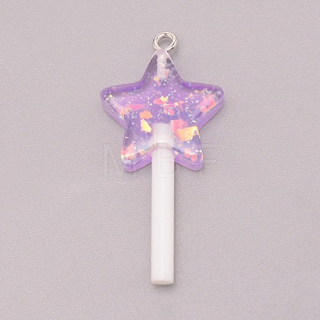 Resin Pendants LS-RESI-WH0025-11D-1