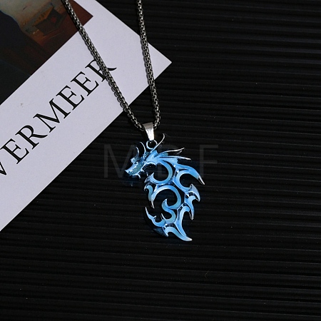 Stainless Steel Box Chain Necklaces FS-WG27931-02-1
