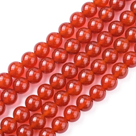 Natural Carnelian Beads Strands G-C076-8mm-2A-1