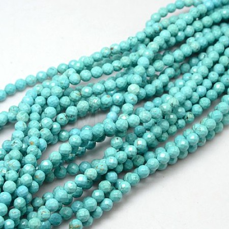 Natural Howlite Round Beads Strands X-TURQ-L017-4mm-01B-1
