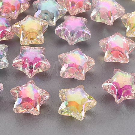 Transparent Acrylic Beads TACR-S152-18D-1