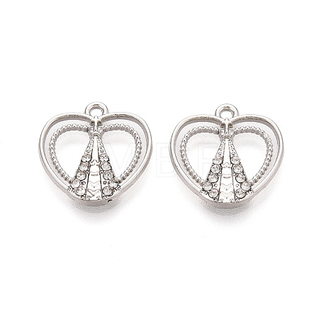 Alloy Rhinestone Pendants FIND-N008-29P-1