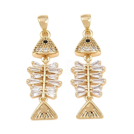 Brass Micro Pave Cubic Zirconia Pendants CU-CBAB3AD-08G-02-1