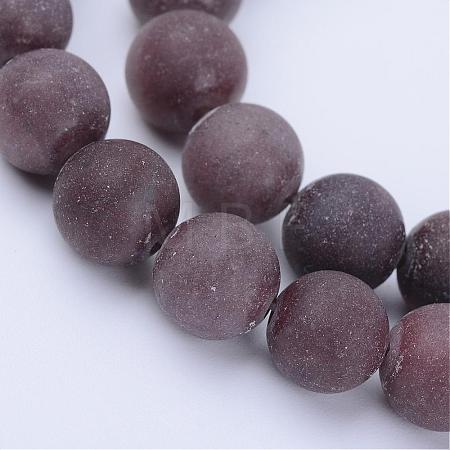 Natural Purple Aventurine Beads Strands G-Q462-10mm-15-1