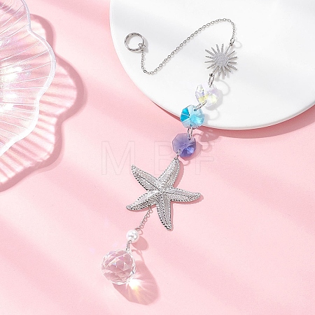 Glass Hanging Suncatchers HJEW-JM04579-01-1