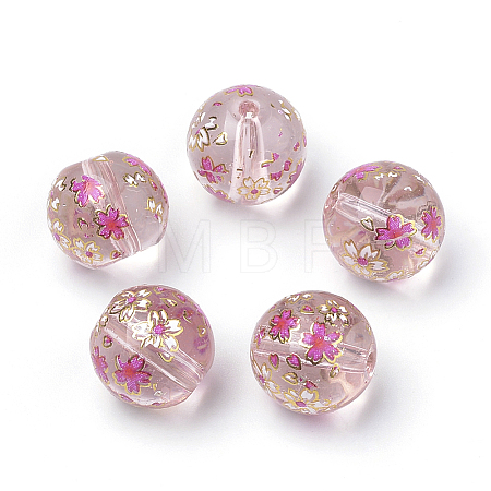 Printed Glass Beads GFB-Q001-12mm-E02-1