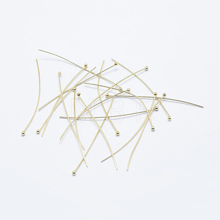 Brass Ball Head Pins KK-G331-10-0.6x20-NF-1