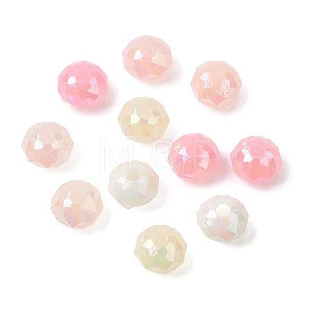 UV Plating Opaque Acrylic Beads OACR-G058-15A-1