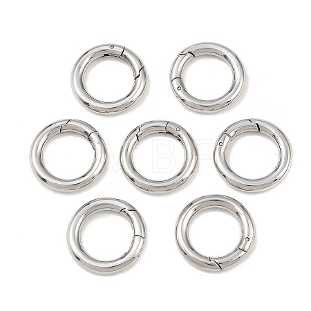 Tarnish Resistant Ring 304 Stainless Steel Spring Gate Rings STAS-E073-06-1