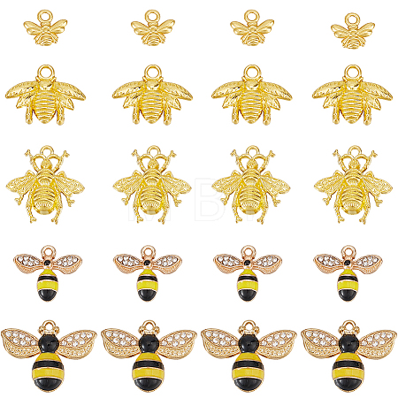 50Pcs 5 Style Alloy Pendant FIND-SC0009-09-1