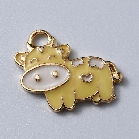 Alloy Enamel Pendants ENAM-WH0065-20KCG-03-1