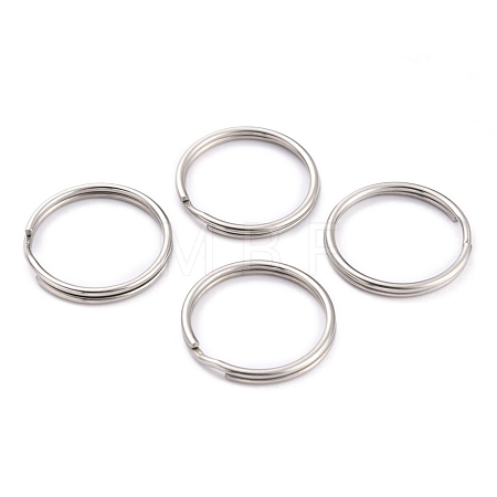 Non-Tarnish 304 Stainless Steel Split Key Rings STAS-H153-02P-1