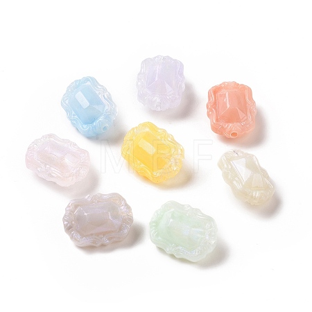 Opaque Acrylic Beads OACR-E015-07-1